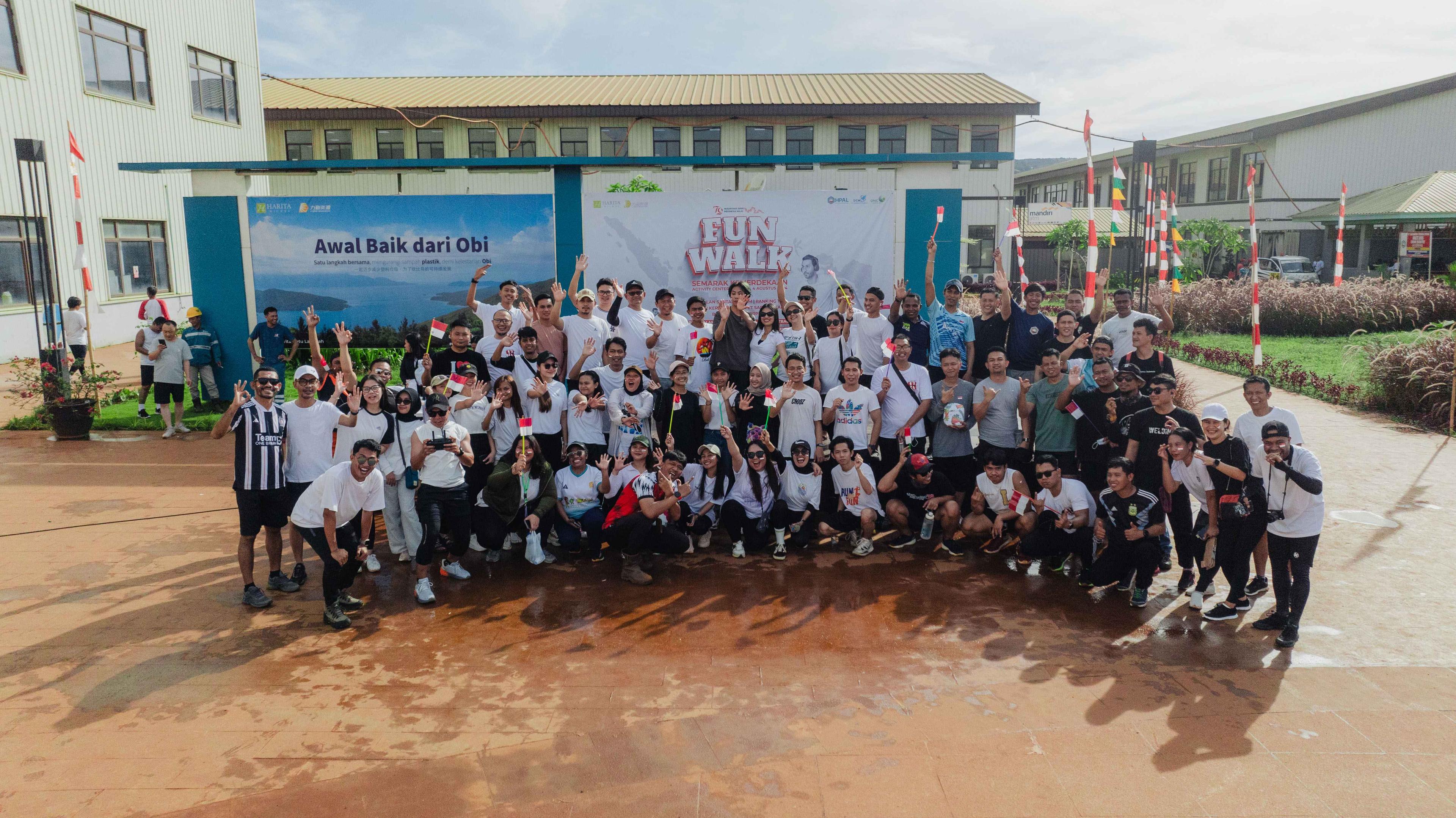 Harita Nickel Celebrates Indonesia’s 79th Independence Day with Fun Walk at Its Operational Site